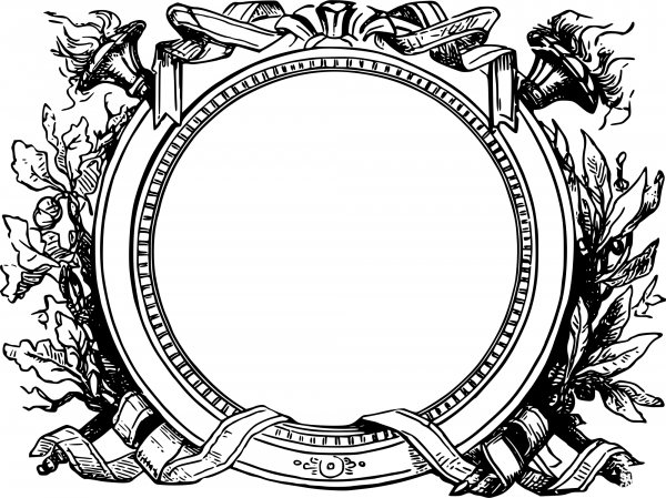 Vintage Ornate Frame coloring page image