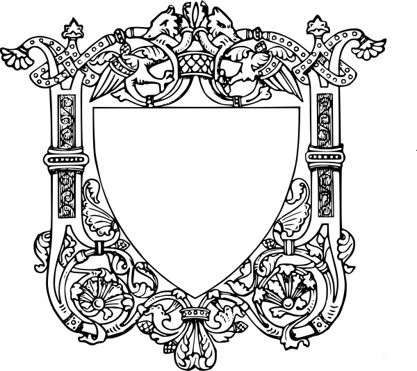 Vintage Ornate Frame coloring page image