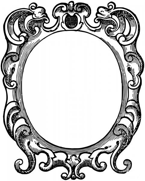 Vintage Ornate Frame coloring page image