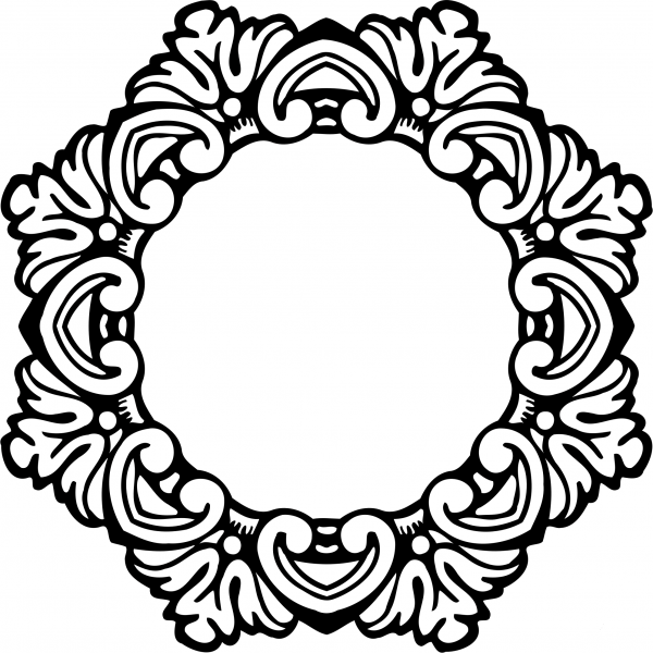 Vintage Ornate Frame coloring page image