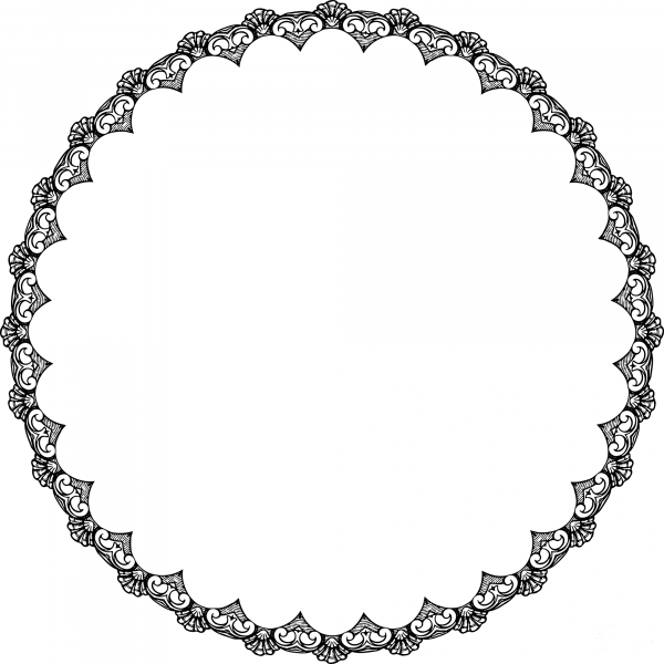 Vintage Ornate Frame coloring page image