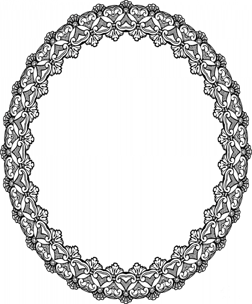 Vintage Ornate Frame coloring page image