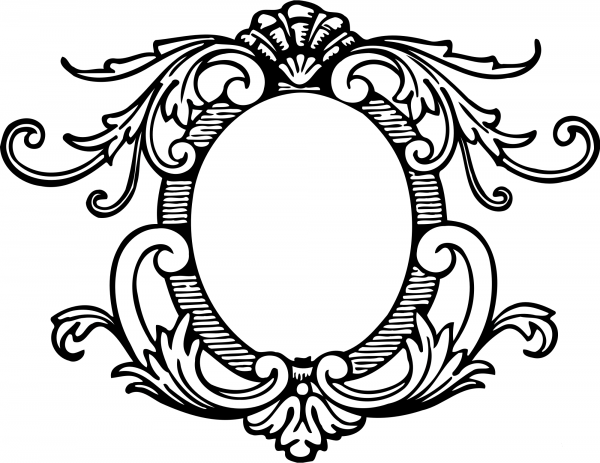 Vintage Ornate Frame coloring page image