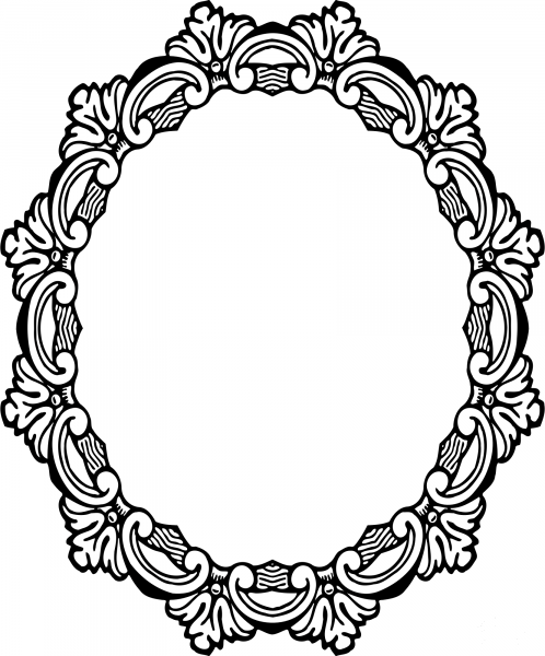 Vintage Ornate Frame coloring page image