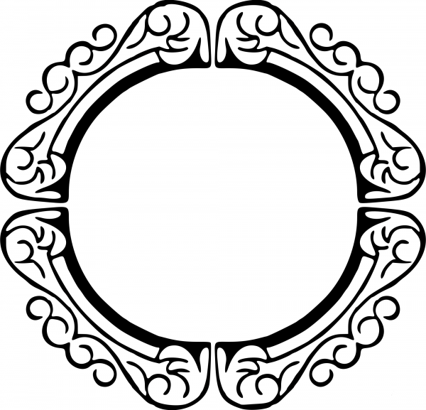 Vintage Ornate Frame coloring page image