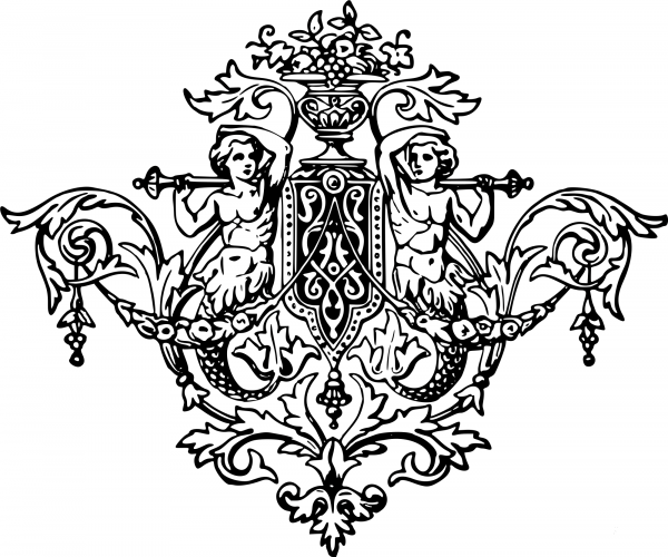 Vintage Ornate Page Decoration coloring page image