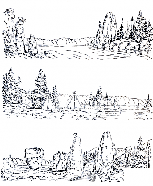 Vintage Outdoor Landscapes  coloring page image