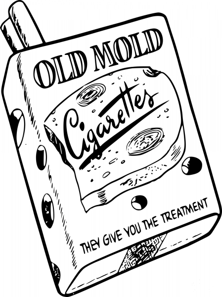 Vintage Pack of Cigarettes coloring page image