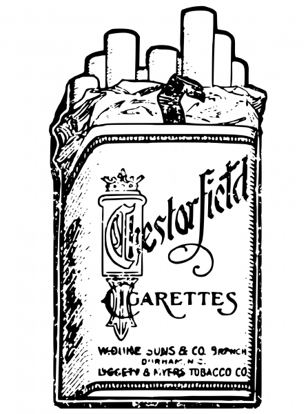 Vintage Pack of Smokes coloring page image