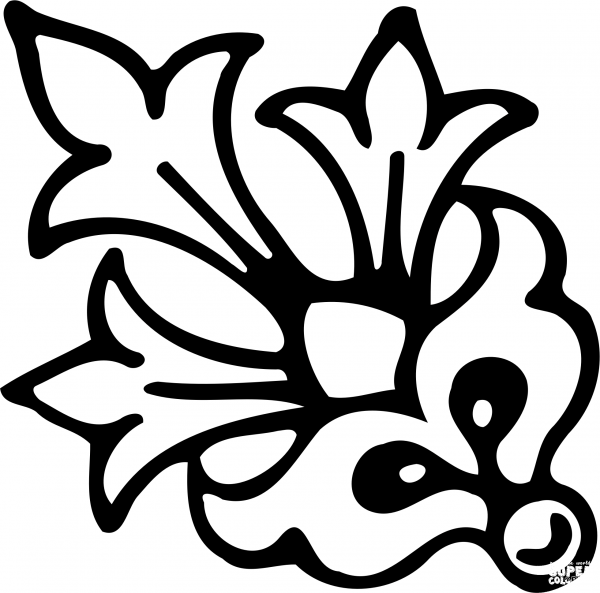 Vintage Page Ornament coloring page image