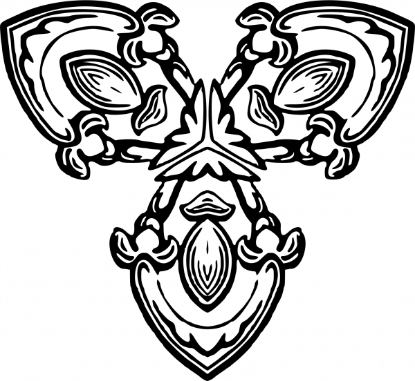 Vintage Page Ornament coloring page image