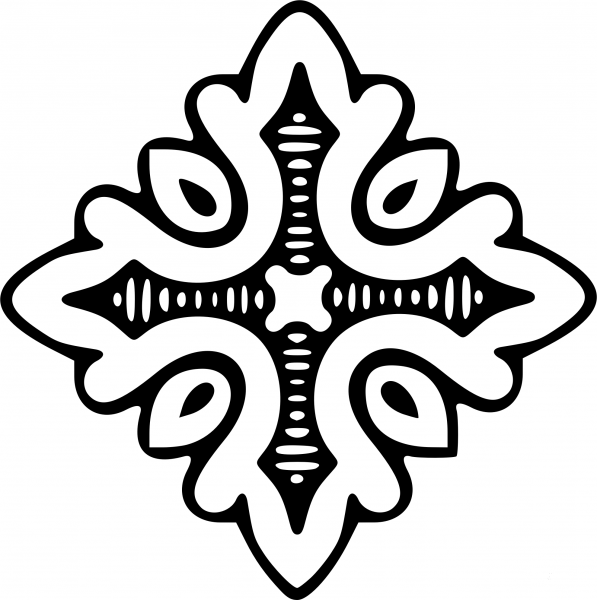 Vintage Page Ornament coloring page image