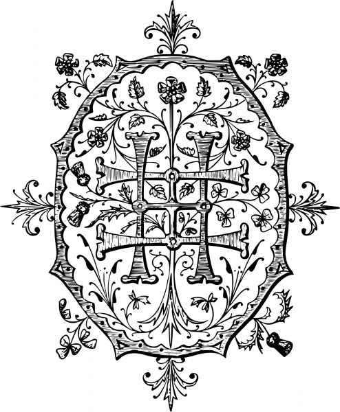 Vintage Page Ornament coloring page image