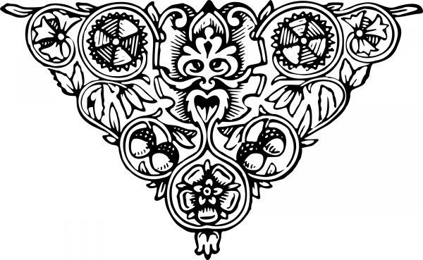 Vintage Page Ornament coloring page image