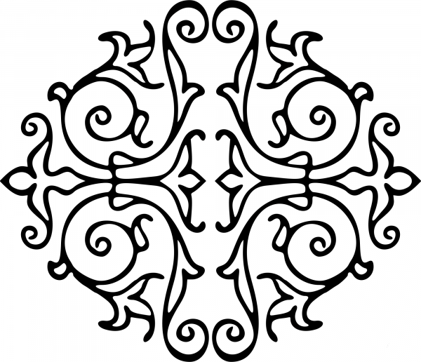 Vintage Page Ornament coloring page image