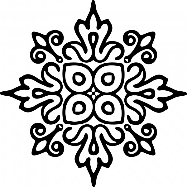 Vintage Page Ornament coloring page image