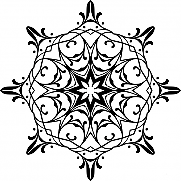 Vintage Page Ornament coloring page image