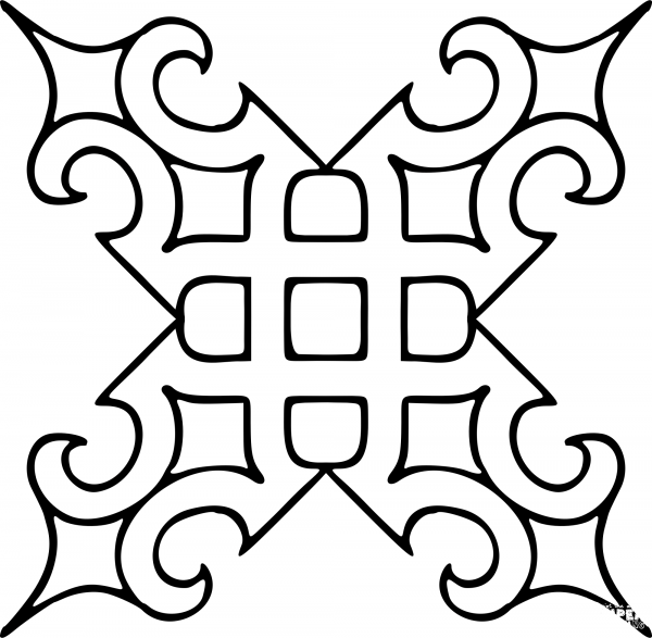 Vintage Page Ornament coloring page image