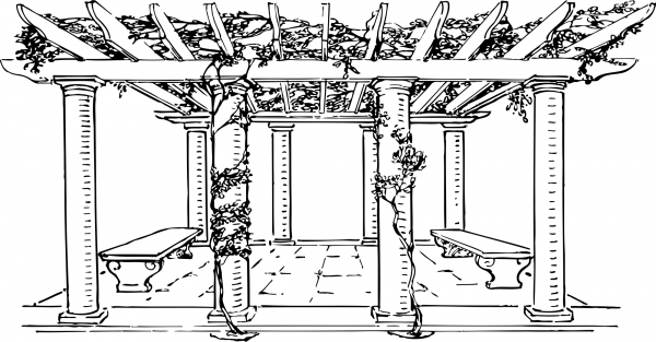 Vintage Pergola coloring page image