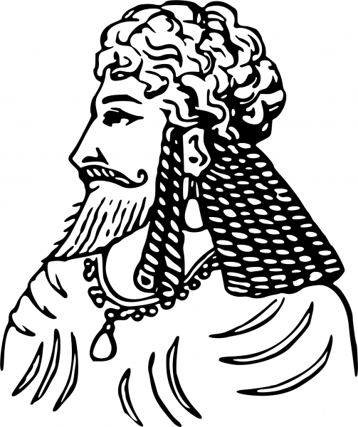 Vintage Persian Royal Headress coloring page image