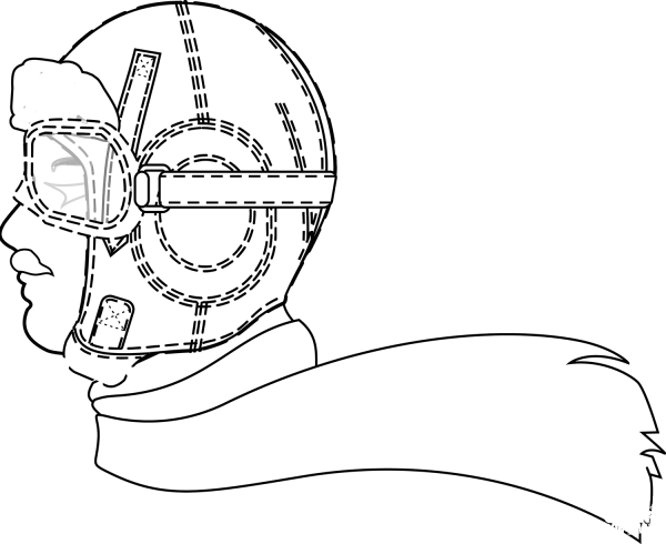 Vintage Pilot coloring page image