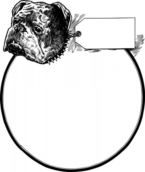 Vintage Pitbull Frame coloring page image