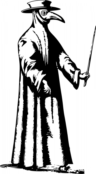 Vintage Plague Doctor coloring page image