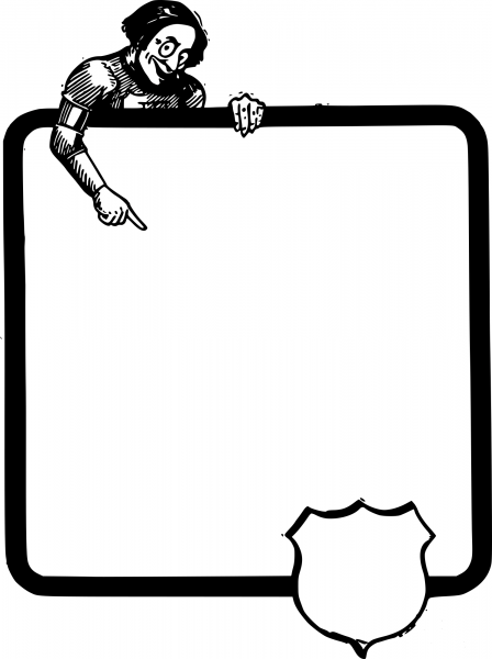 Vintage Pointing Frame coloring page image