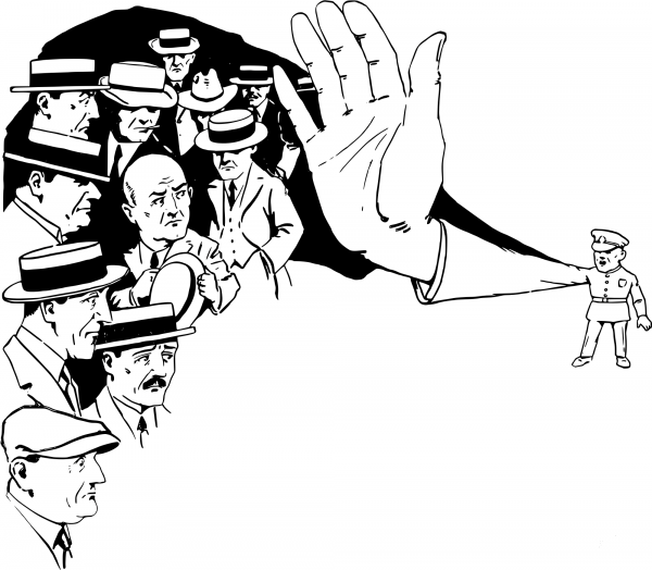 Vintage Police Stop coloring page image