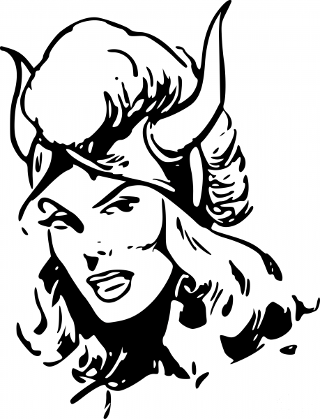 Vintage Priestess with Headgear coloring page image