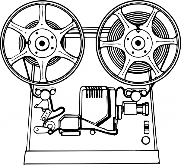 Vintage Projector coloring page image