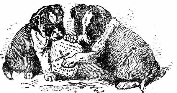 Vintage Puppies and Biscuits coloring page image
