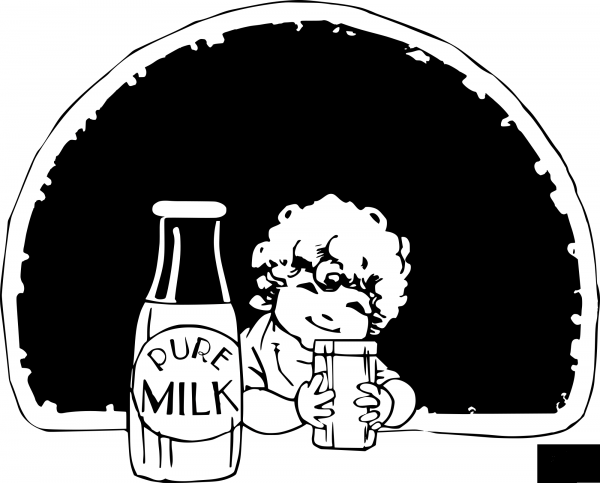 Vintage Pure Milk coloring page image