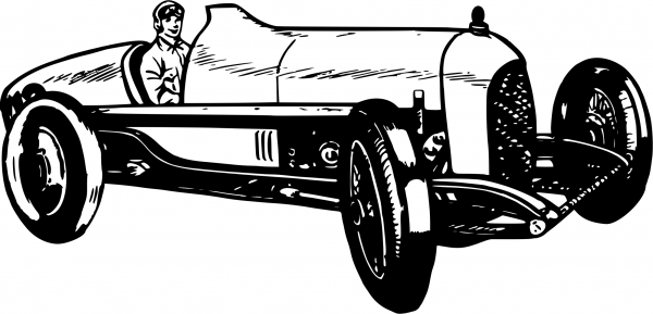 Vintage Racing Car coloring page image