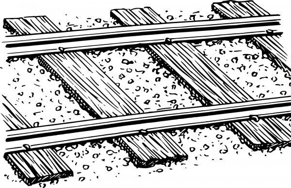 Vintage Railway Track coloring page image