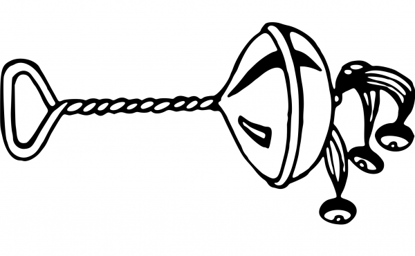 Vintage Rattle coloring page image