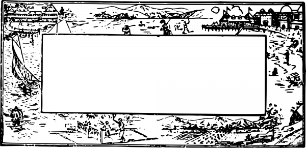 Vintage Recreation Frame coloring page image