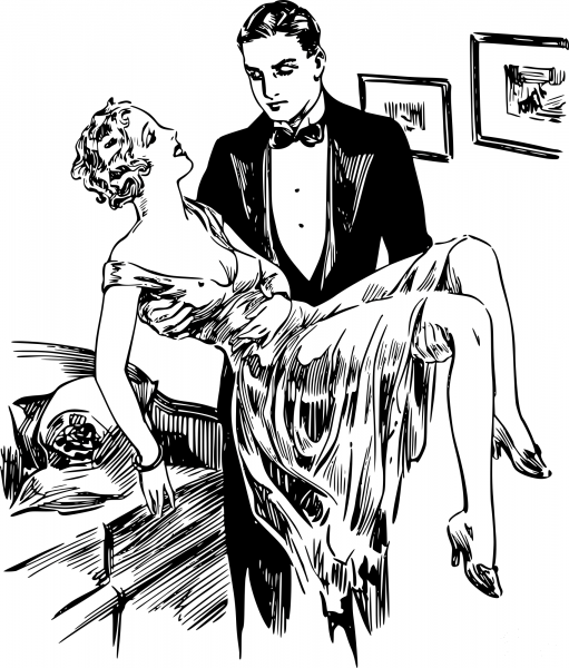 Vintage Retro Lovers coloring page image