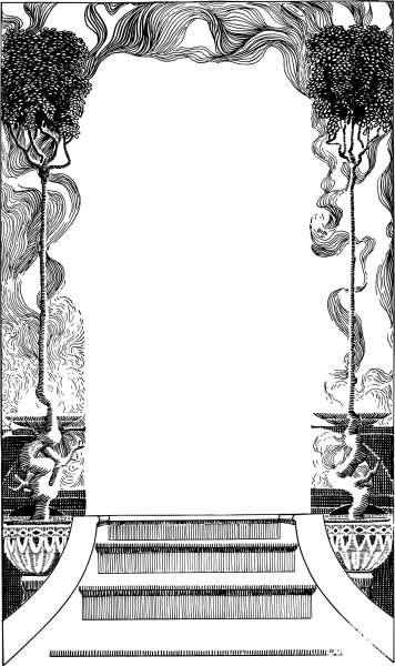 Vintage Retro Tree Frame coloring page image