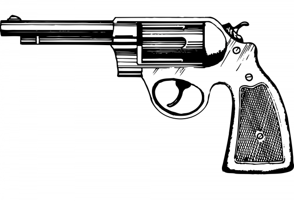 Vintage Revolver coloring page image