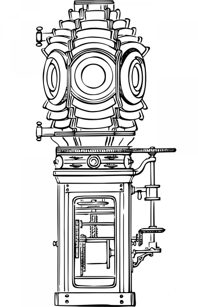 Vintage Revolving Light Equipment coloring page image