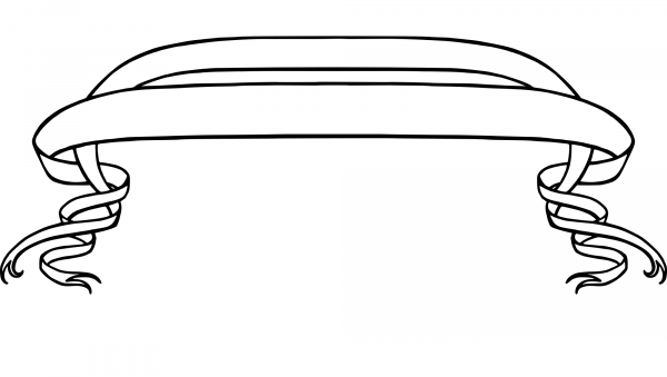 Vintage Ribbon Banner coloring page image
