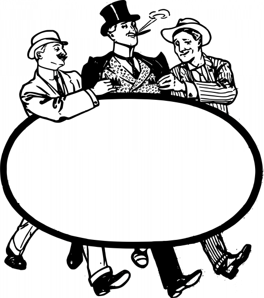 Vintage Rich Guy Frame coloring page image