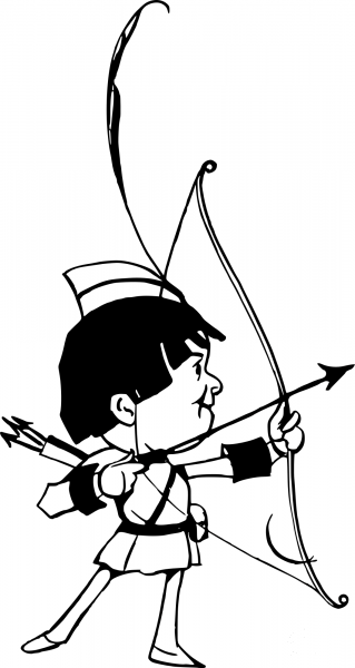 Vintage Robin Hood coloring page image