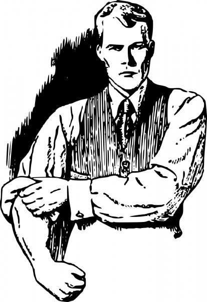 Vintage Rolling up Sleeves coloring page image
