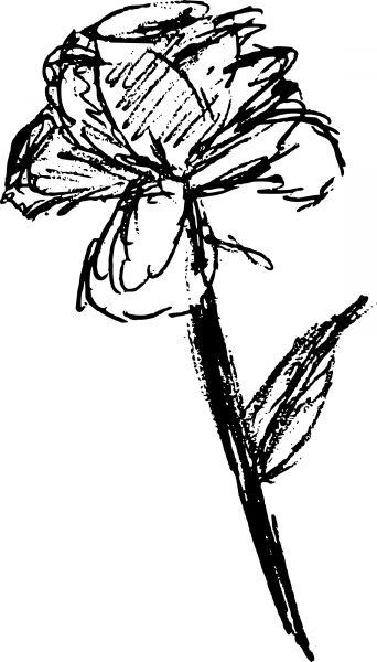 Vintage Rosen coloring page image