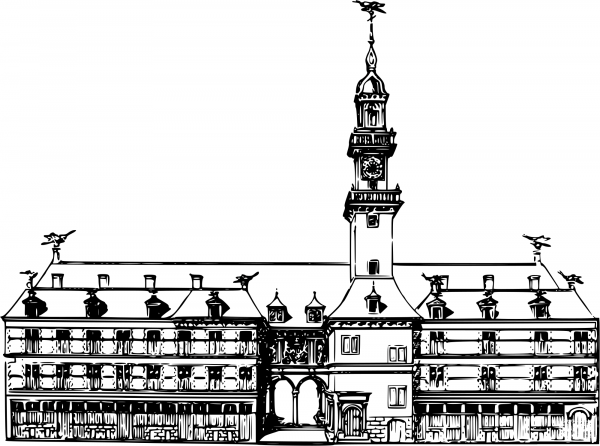 Vintage Royal Exchange coloring page image