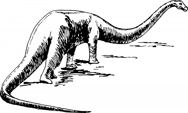 Vintage Sauropod coloring page image