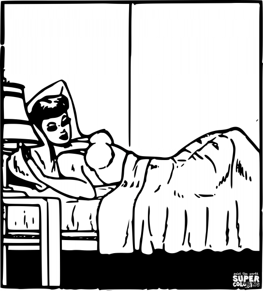 Vintage Scarlet Tossed Restlessly coloring page image