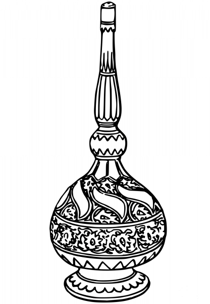Vintage Scent Bottle coloring page image